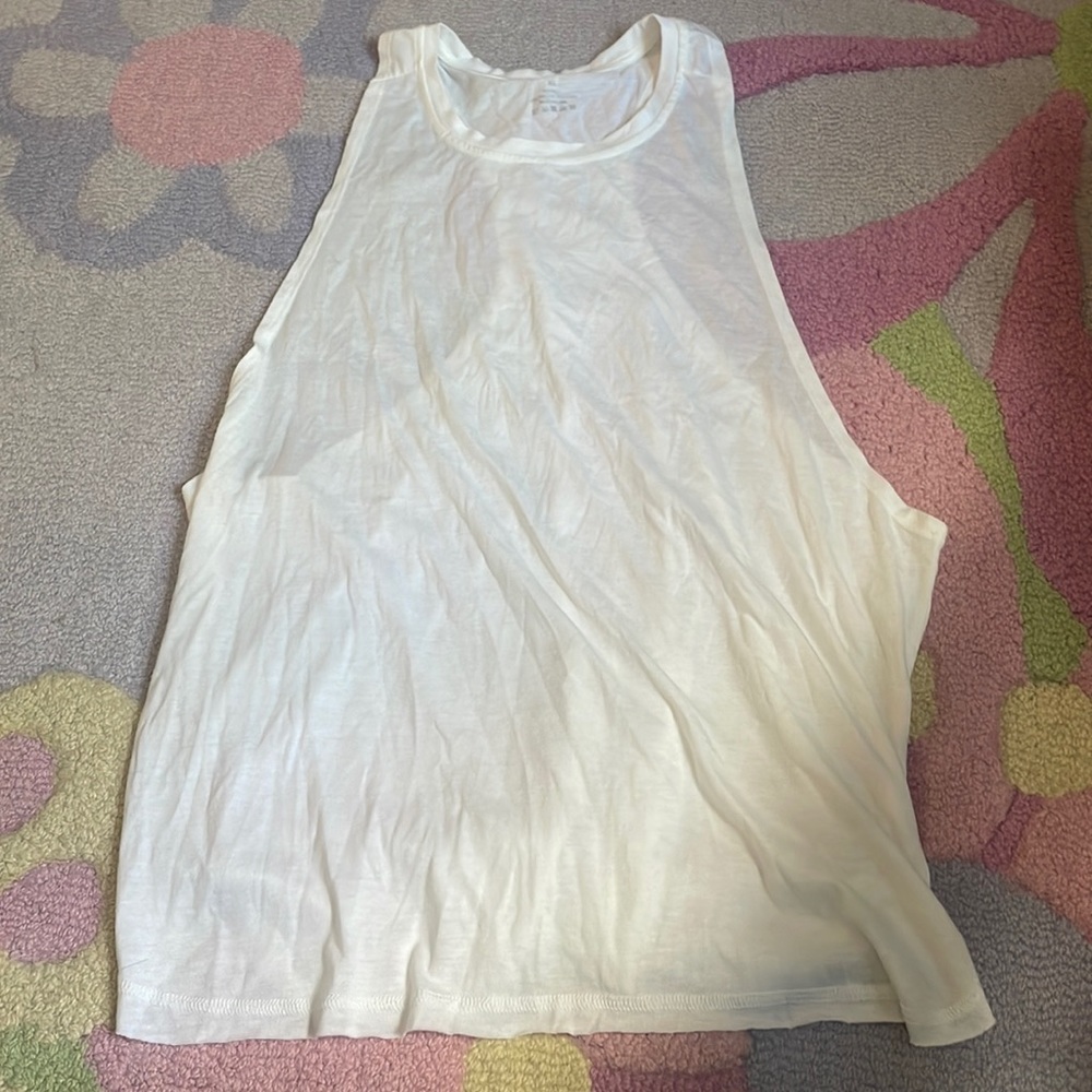 Work out white tank top